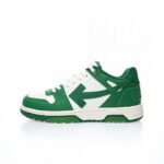 OFF-WHITE Out Of Office "OOO" Low Tops Green White 236121002