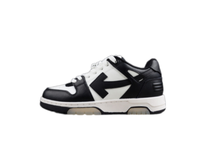 OFF-WHITE Out Of Office OOO Low Tops White Black White A004_1004